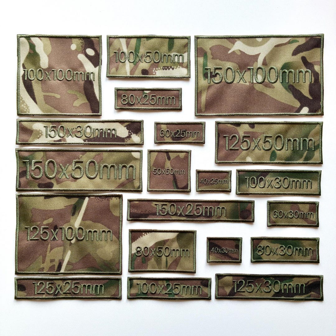 Personalised Embroidered Camo Patches Sew/iron/velcro® Custom Text ...