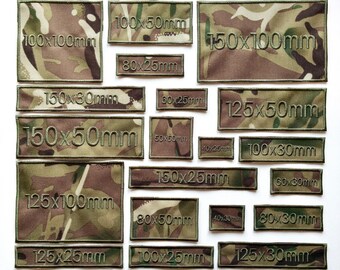 Personalised Embroidered Camo Patches Sew/Iron/Velcro Custom Text Molle Morale Badges