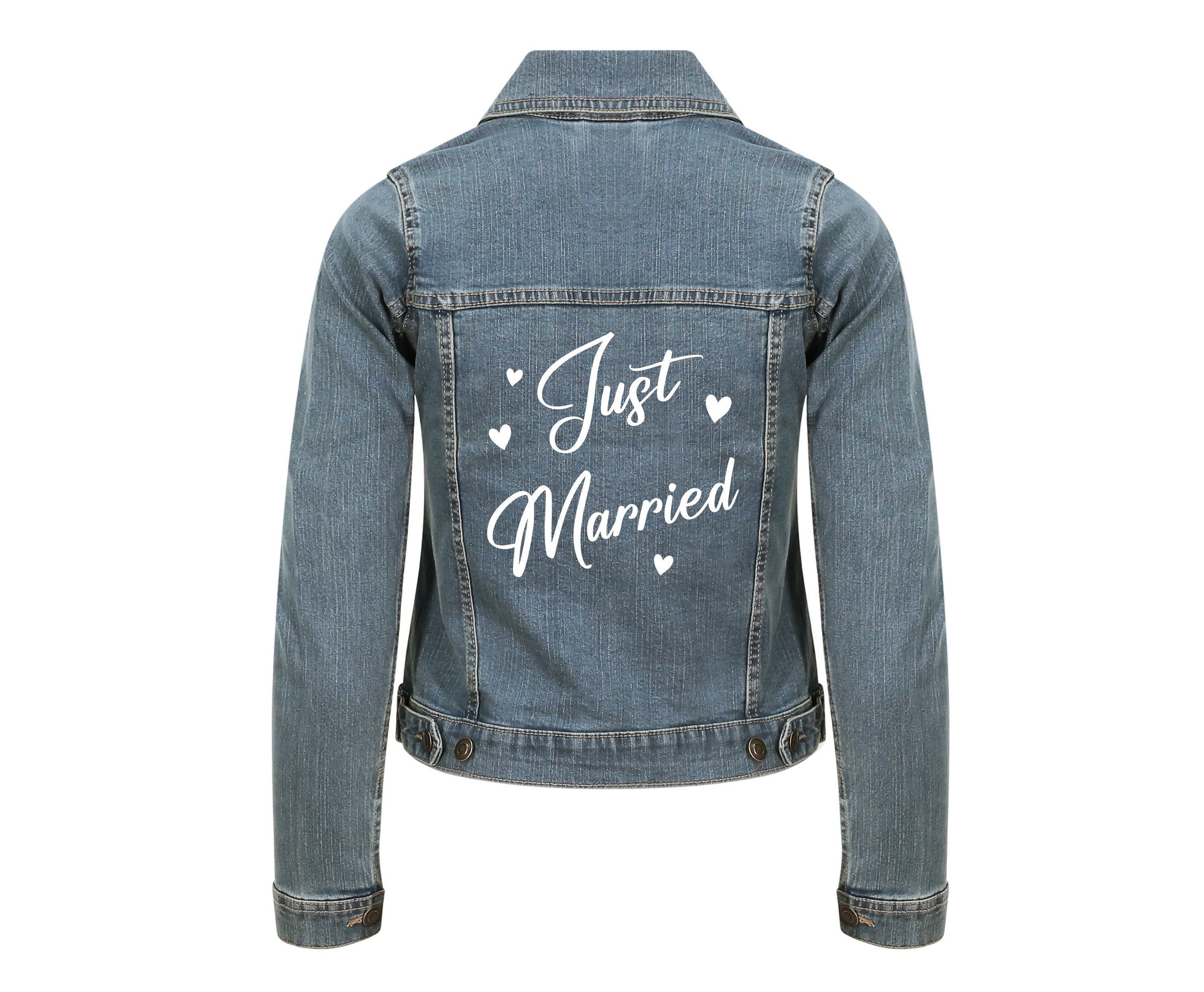 Veste en jean Just Married pour femme tenue de lune de miel pour mariage de mariee Etsy Canada