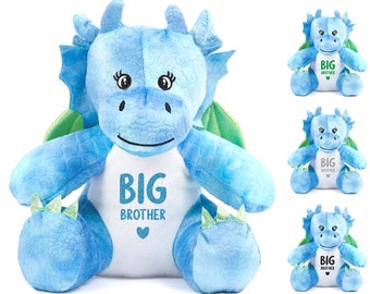 Big Brother Blue Dragon Plush Cuddly Toy