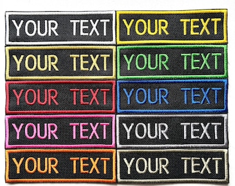 Personalised Embroidered Patches Sew/Iron/VELCRO® Custom Text Molle Morale Badges
