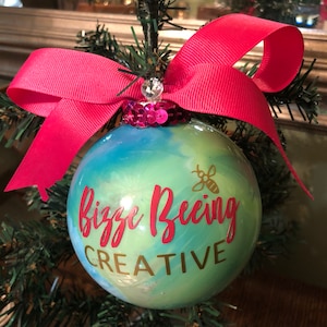 Custom Christmas Ornament, Christmas Ball, Christmas, Personalized Ornament, Logo Ornament, Personalized Logo Gift, Custom Logo, Painted