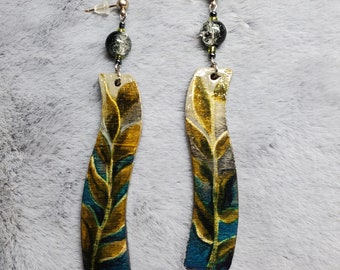 Leafed Dangle Earrings