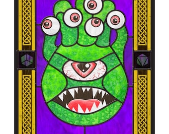 Eye Tyrant  - Icon style  Stained Glass window cling
