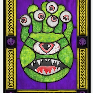 Eye Tyrant  - Icon style  Stained Glass window cling