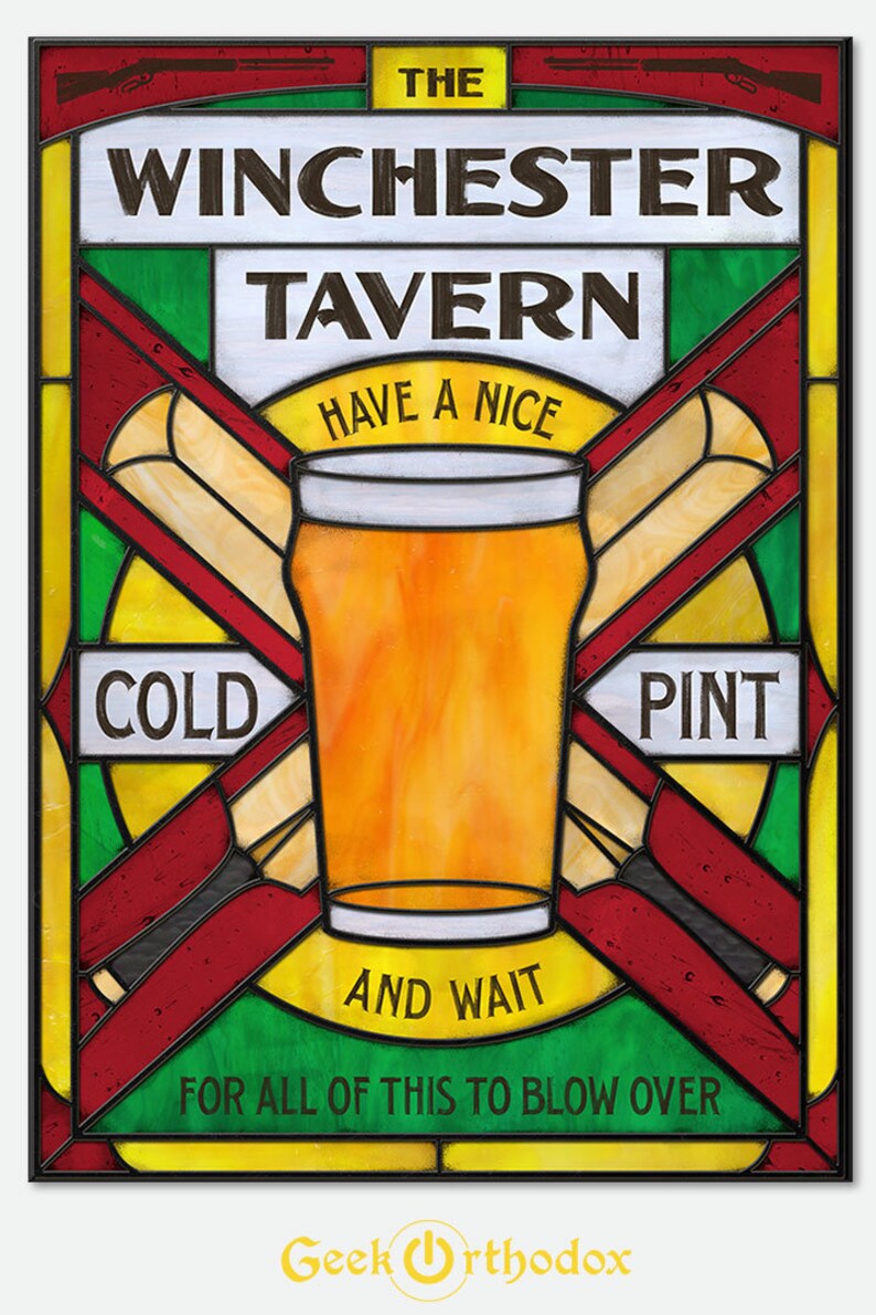 Shaun of the Dead / Winchester Tavern Pub Sign Stained Glass Etsy UK