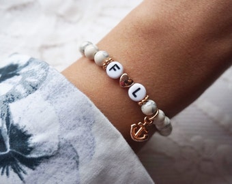 Freundschaftsarmband mit Initial   Personalisiert,  Geschenk für Frauen, friendship bracelet, Partnerarmband, Weihnachtsgeschenk