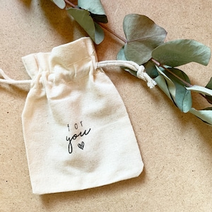 Schmucksäckchen (mit Aufdruck),  Geschenk für Freundin, Weihnachtsgeschenk