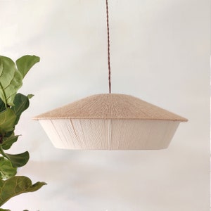 PALM LAMP. thread lamp. woven lamp handmade woven lamps. boho chic style. woven cotton thread lamps.
