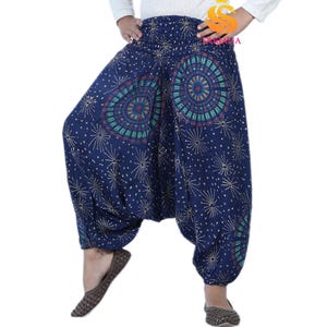 Pantalones Harem con Estampado de Mandala para Niños con Bolsillos: Pantalones de Yoga Unisex para Niños Pequeños (TALLA ÚNICA)