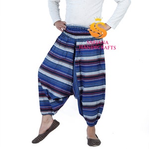 Gestreifte Baumwoll Haremshose : Kinder Unisex Hippie Yoga Hose