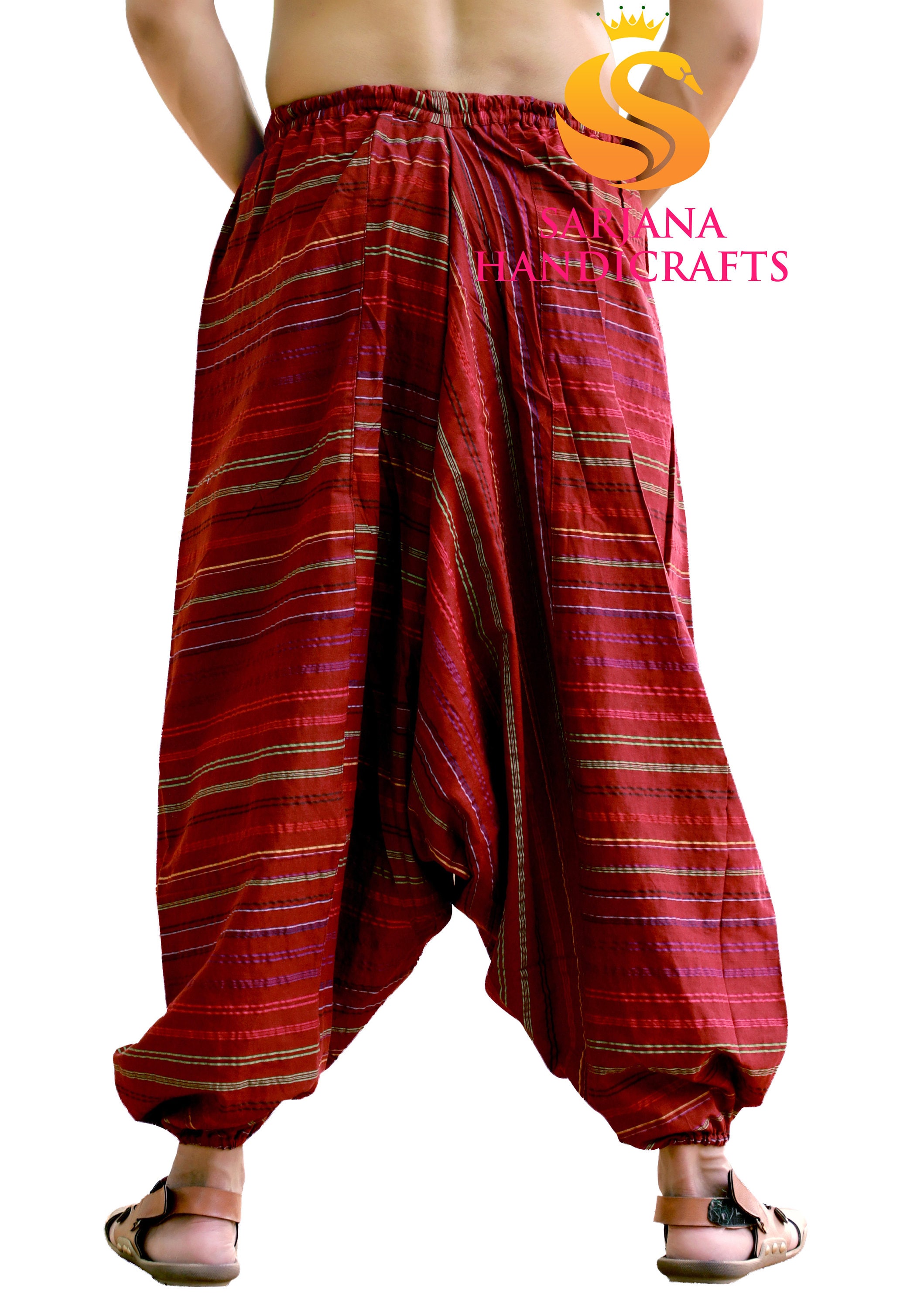 Sarjana Handicrafts - Men Women Cotton Solid Harem Pants Yoga Unisex Drop  Crotch Pants – Sarjana Shop