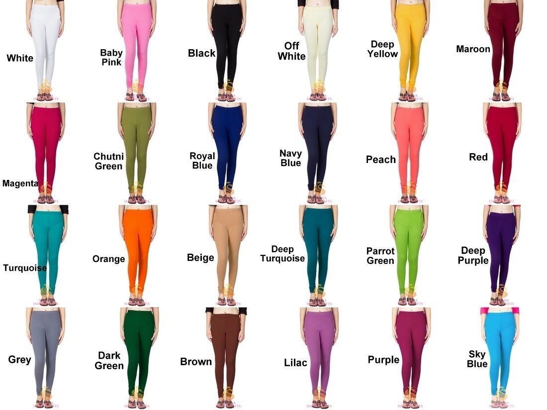 Women's Shining Churidar Shimmer Leggings Lycra Full Length Shimmer Leggings  for All Plus Size 