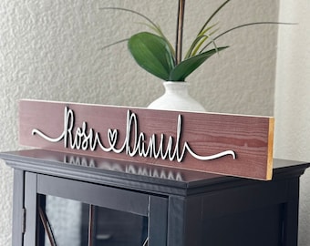 Personalized Couple Names Sign | Wedding Gift Idea | Anniversary Gift Idea | Custom Names Board