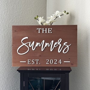 Last Name Sign / Pallet Sign / Custom Wood Sign / Established Sign / Personalized Wedding gift / Wedding Sign / 3D Sign / Family Name Sign