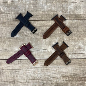 Leren Apple Watch-band serie 1, 2, 3, 4, 5, 6, 7, 8 en SE, cadeau voor mannen, cadeau voor vader, iwatch-band, vaderdagcadeau, jubileumcadeau
