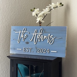 Personalized Family Name Wood Sign: 3D Farmhouse Decor