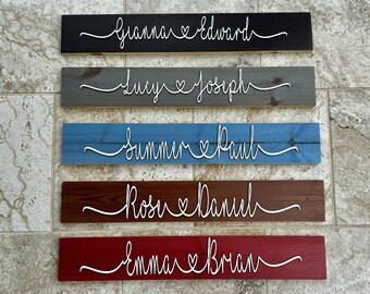 Personalized Wedding Gift for Couple | Custom Couple Name Sign | Wedding Sign Wood Engagement Sign Anniversary Gift | Bridal Shower Gift