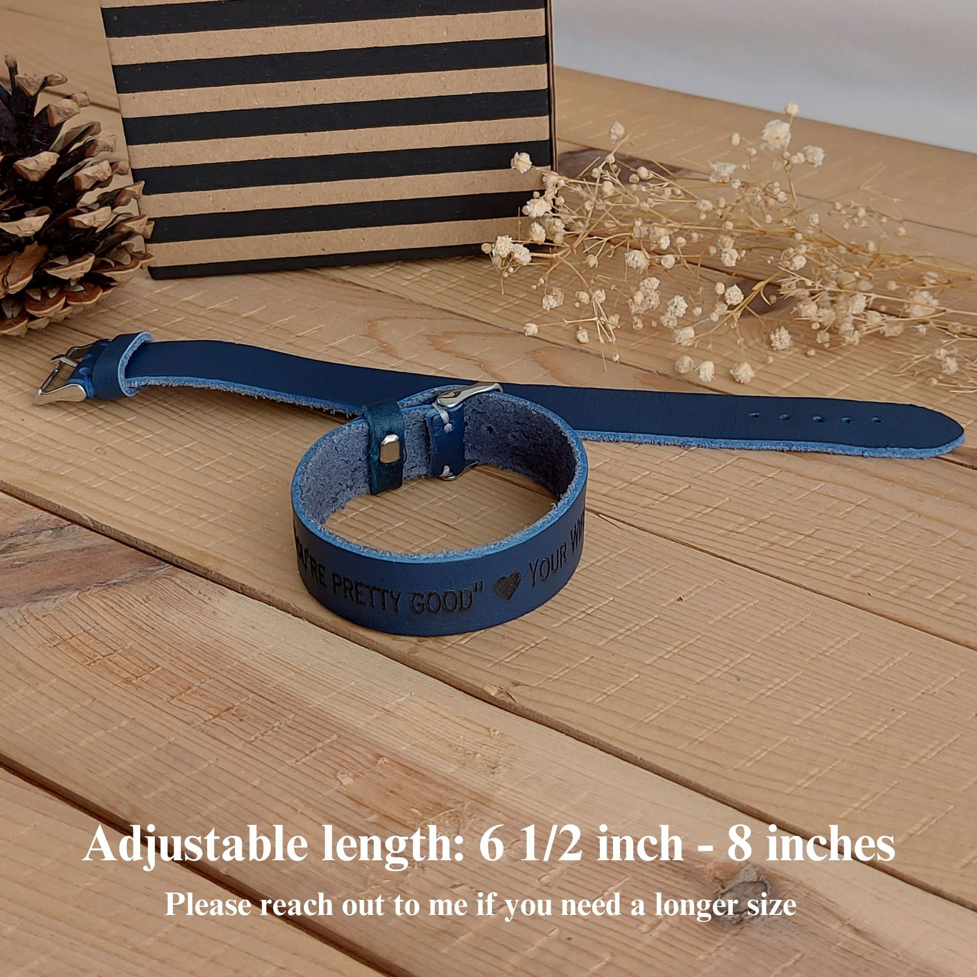 Bracciale In Pelle Personalizzato Con Foto – Ciondolo Rotondo In Acciaio Con Immagine, Regolabile 165-255 Mm, Regalo Per Madre, Moglie, Fidanzata (Nero/Marrone) - 6