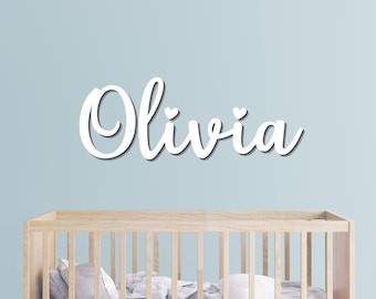 Nursery Name Sign, Wooden Baby Name Sign Nursery Name Sign Custom Name Sign Wood Name Sign Wall Name Sign Baby Wood Name Cutout Letters
