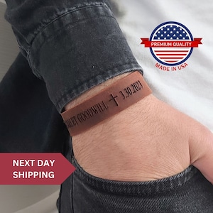 Personalized Leather Bracelet