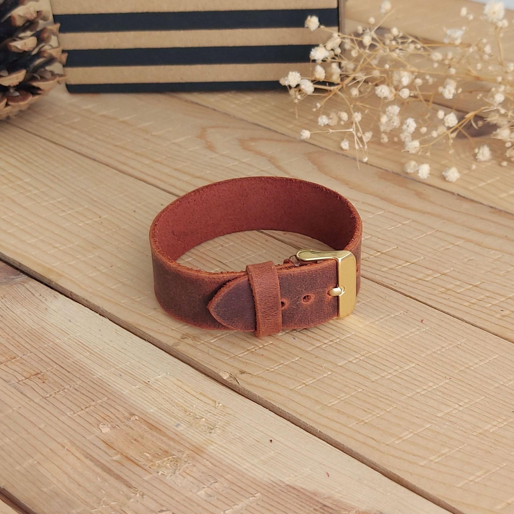 Bracciale in pelle personalizzato per donna, braccialetto