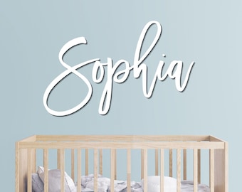 Wooden Name Sign Baby Name Sign Nursery Name Sign Custom Name Sign Wood Name Sign Wall Name Sign Baby Wood Name Cutout Letters