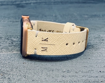 Cinturino sottile in pelle per Apple Watch: cinturino testurizzato per iWatch