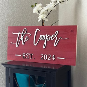 Pallet Sign | Last Name Sign | Custom Wood Sign | Established Sign | Personalized Wedding gift | Wedding Sign | 3D Sign | Family Name Sign