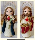 jesus and maria amigurumi - It is not a finished physical product, is a digital product - pdf english product logo