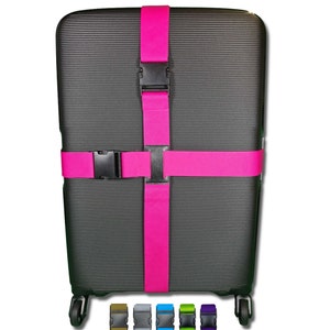 Bagageriem CROSS - 180 cm x 5 cm Perfect voor koffer Veilige bagageriem - CROSS - 2 banden in 1