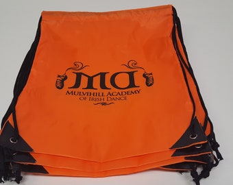 Personalised Drawstring Bag Sack School boy's - Backpack PE Swim Shoe Kids Print
