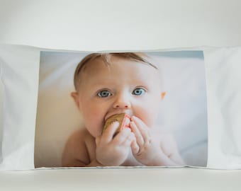 Personalised Pillow Case Photo Print Unique Mom Grandma Friend Gift 45 x 75cm - UK standard size pillow