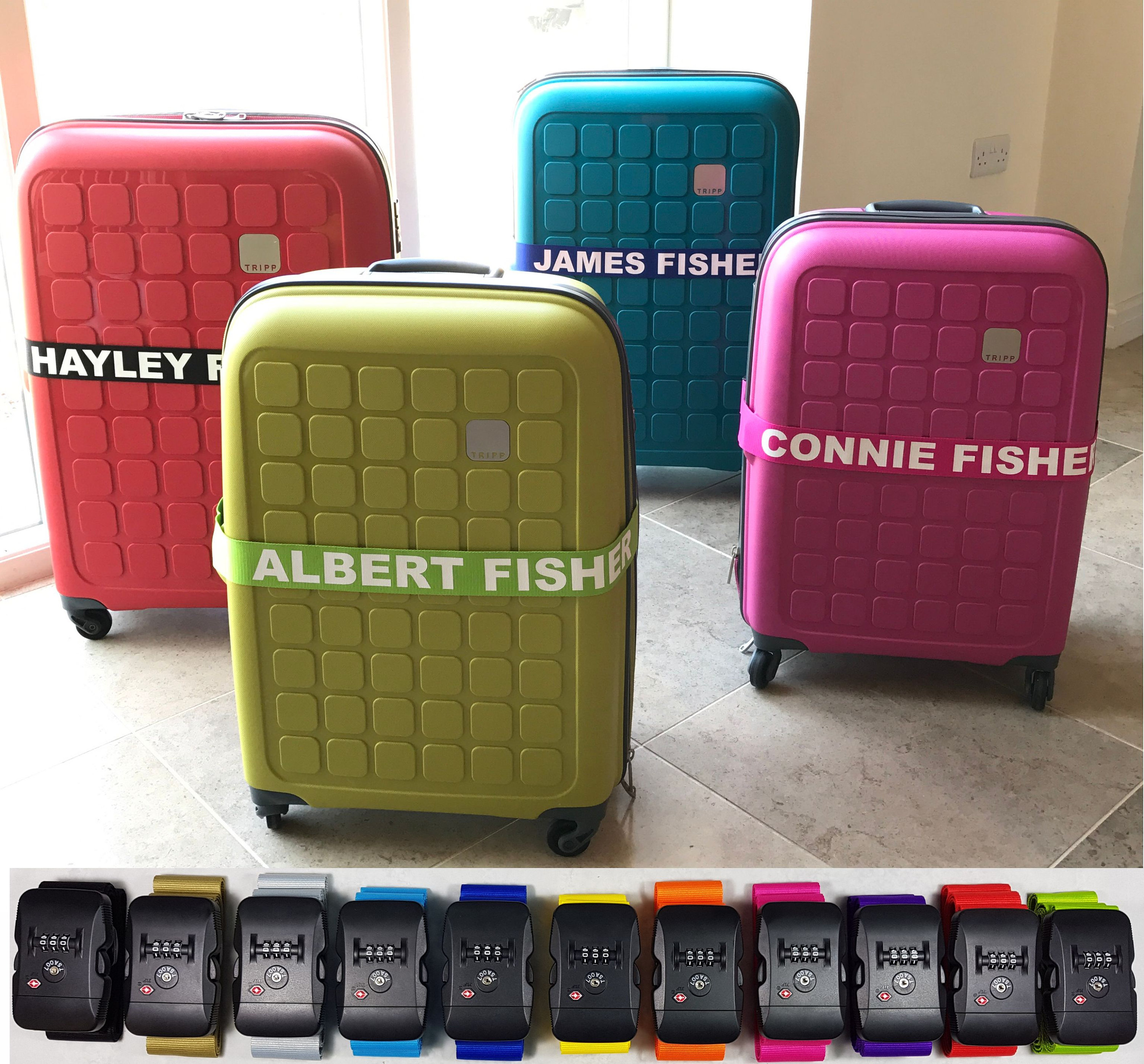 Personalised Luggage Strap With TSA Approved Lock Safe Luggage Etsy