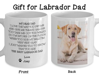 DAD-62MC Yellow Labrador /'Love You Dad/' Mug+Coaster Christmas//Birthday Gift Ide