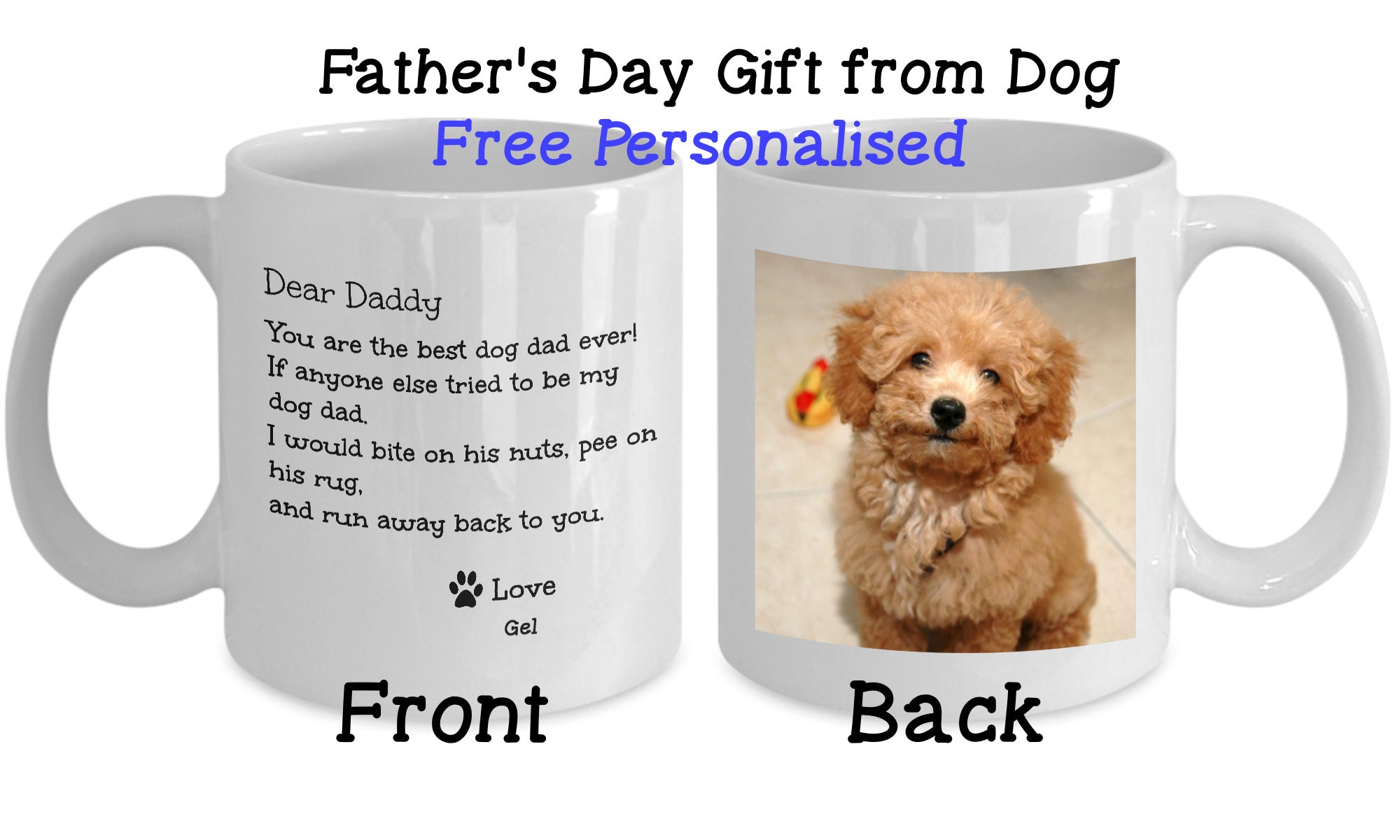 Dog Dad Gift Custom Gift for Dog Dad Photo Mug Personalised | Etsy