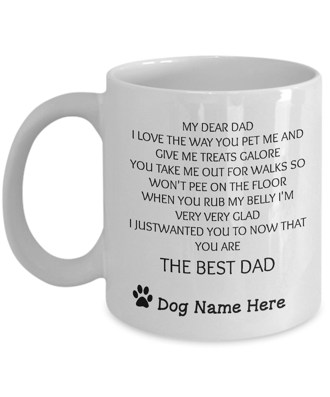 Custom Dog Dad Gift Custom Gift for Dog Dad Personalised Etsy