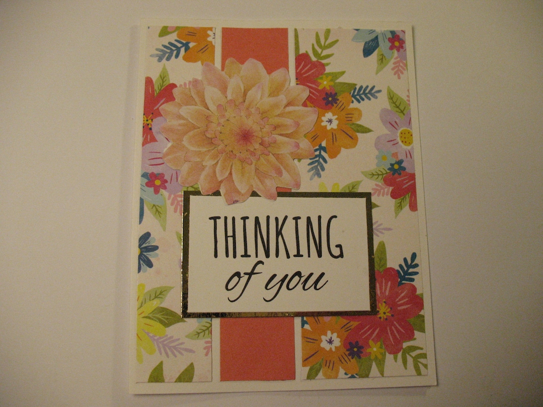 Pretty Floral Thinking of You Card - Etsy