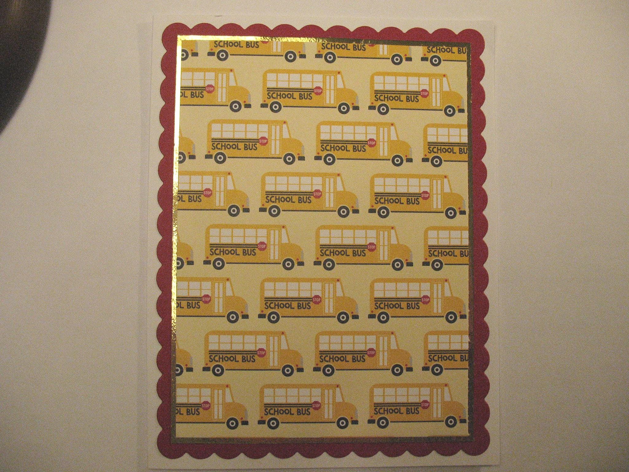 Handmade School Bus Note Card - Etsy