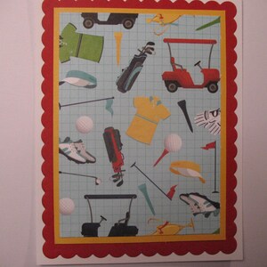 Golf anyone Cute golf handmade note card, cart