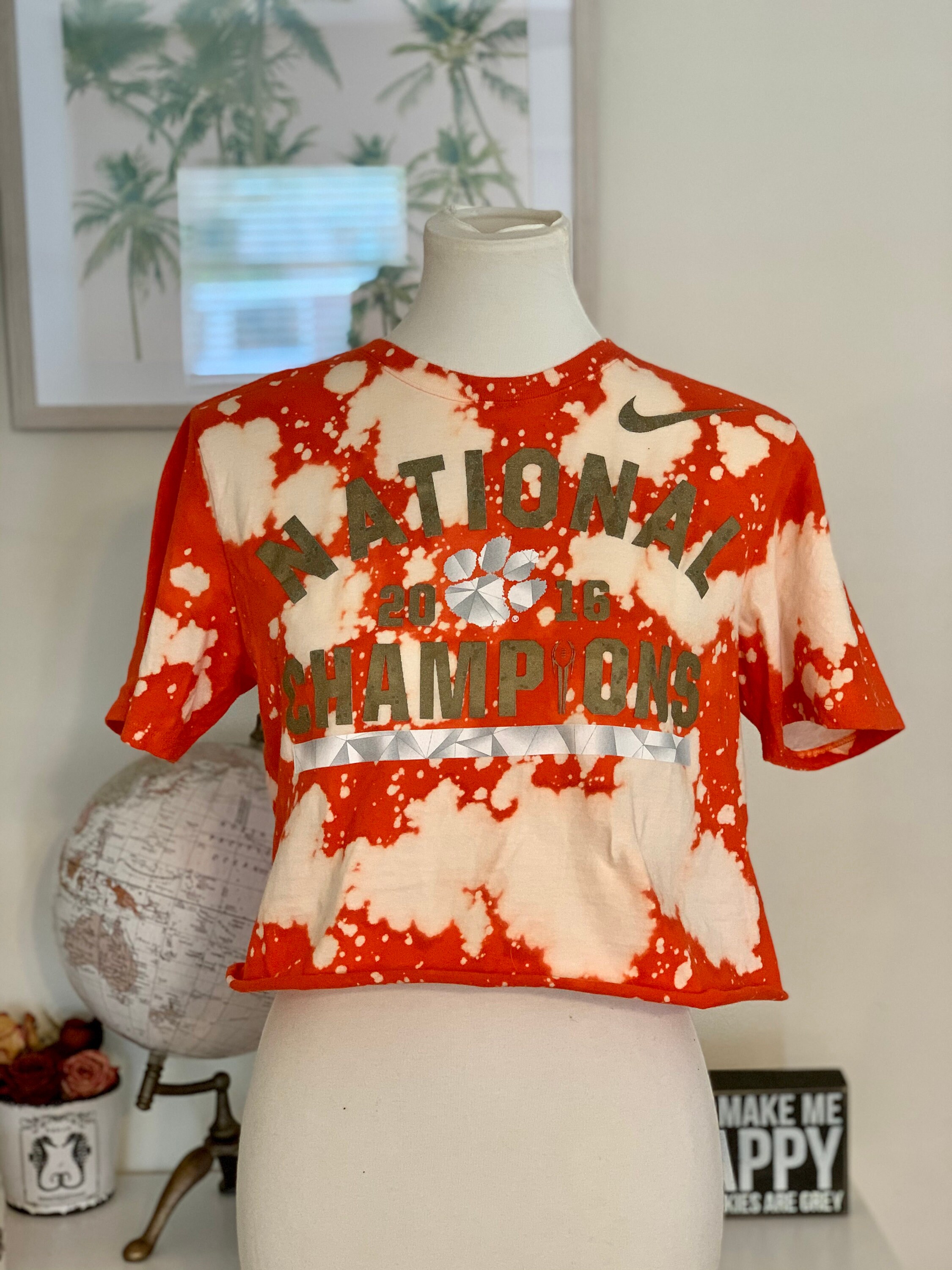 nike orange tie dye crop top