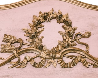 FRENCH antique decor . French decor. shabby chic Pediment wood wall Sculpture carving wall ormament wooden pediment wall decorative panel