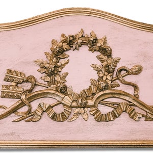 FRENCH antique decor . French decor. shabby chic Pediment wood wall Sculpture carving wall ormament wooden pediment wall decorative panel