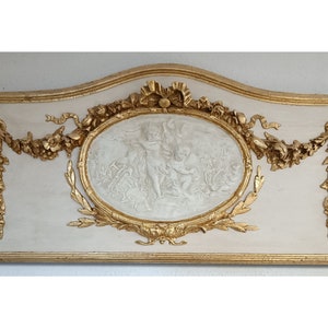 french decor french vintage  Door Angel panel pediment wall panel  Goldlesf pediments  Pediment  Pediment wood paneling