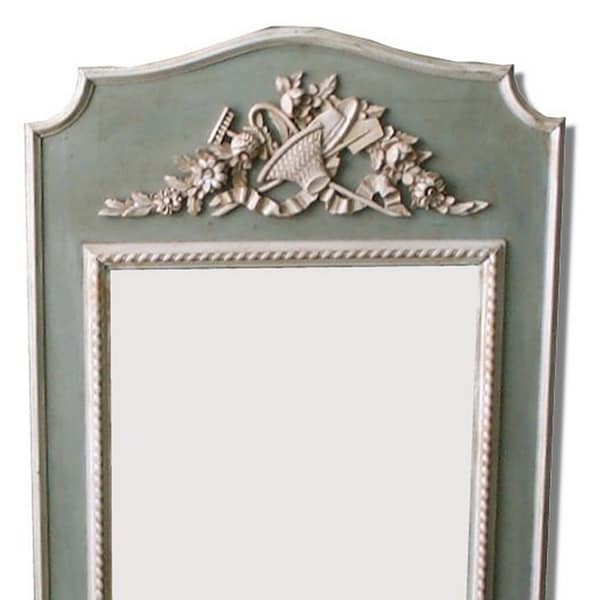 Trumeau shabby chic Miroir shabby chic de cheminee Veritable reproduction a l identique d un trumeau miroir de cheminee de style shabby chic