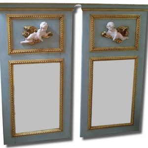 Paire of French Trumeau mirror Louis XVI antic trumeau mirror. french fireplace mirror Fireplace trumeau mirror style LOUIS XVI