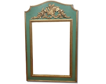French Trumeau mirror shabby chic style. French fireplace mirror shabby chic Fireplace trumeau mirror style shabby chic