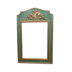 French Trumeau mirror shabby chic style. French fireplace mirror shabby chic Fireplace trumeau mirror style shabby chic
