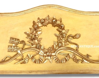 french vintage french decor Door pediment wall panel  Goldlesf pediments  Pediment  Pediment wood paneling