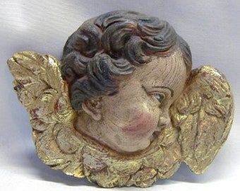 Cherub plaque Angel Cherubin putti French déco Angel antic Angel vintage Pair Angel head Cherub pair Angel french antique